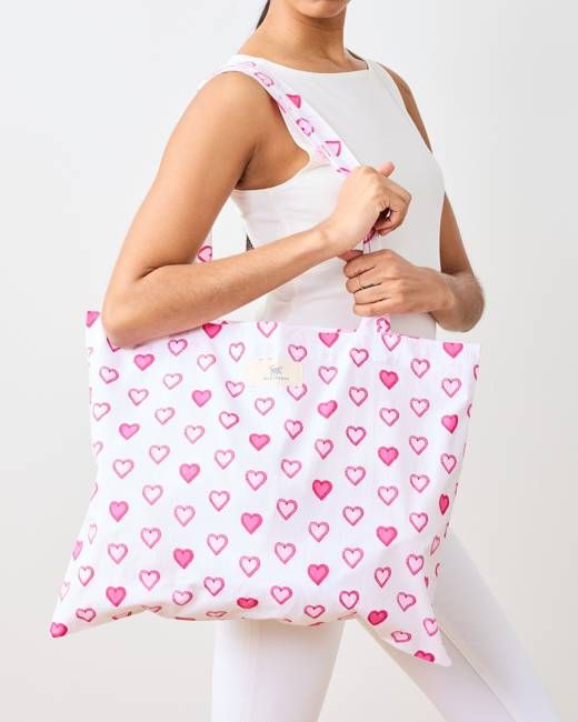 Candy Hearts - Go To Tote - Pale Pink