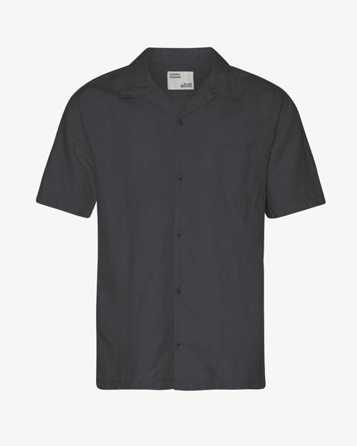 Linen Short Sleeved Shirt - Lava Grey
