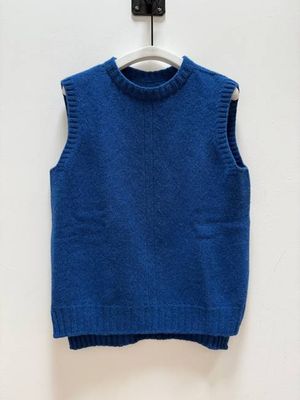 Niamh Lambswool Vest in Cobalt S Preloved