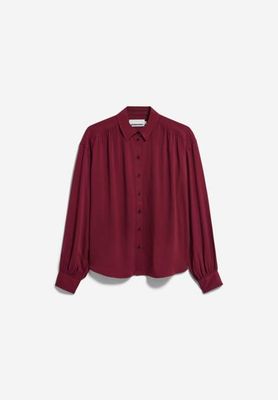 EFINARAA ECOVERO BLOUSE | velvet red