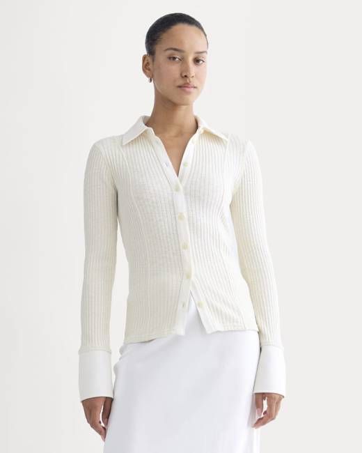 Cozy Rib Button-Up | Bone