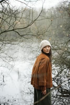 Dylan-Leigh Organic Cotton Denim Overshirt in Bark Brown