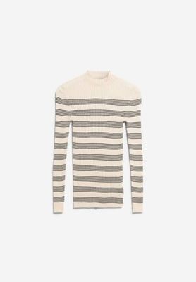ALAANIA GESTREIFTER STRICKPULLOVER