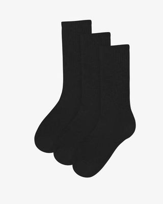 Organic Active Sock - Deep Black (3-Pack)