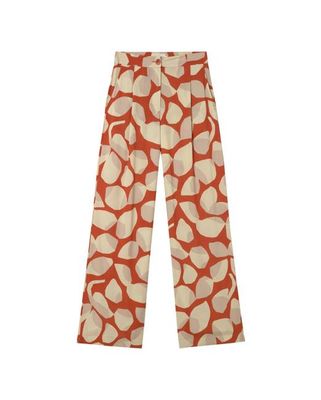 Wide Leg printed leaf Ecovero Manolita pants