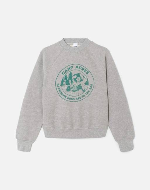 Classic "Camp Apres" Crewneck - Heather Grey