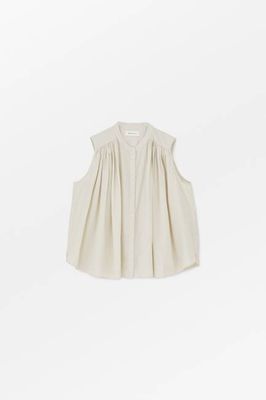 Louise top - Light blue/White stripe