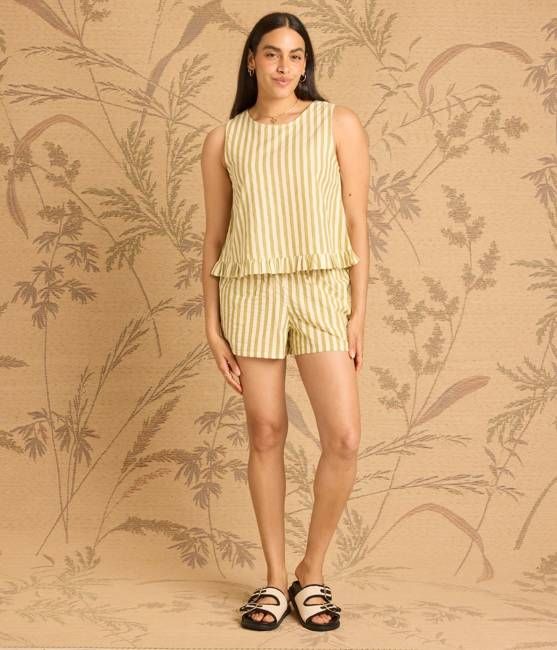 Lulu Top - Pearl/Lemon Lime