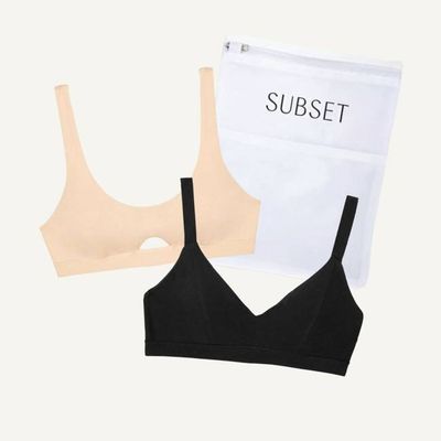 2-Pack Women's Soft Bra + Lingerie Bag