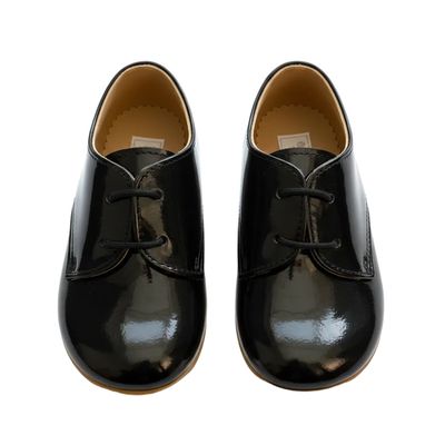 Britannical x Early Days Chipper Pre-Walker Babyschuhe, Lackschwarz
