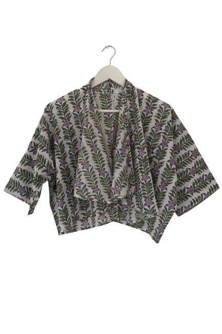 NEW! Block Print Waterfall Bolero No.107