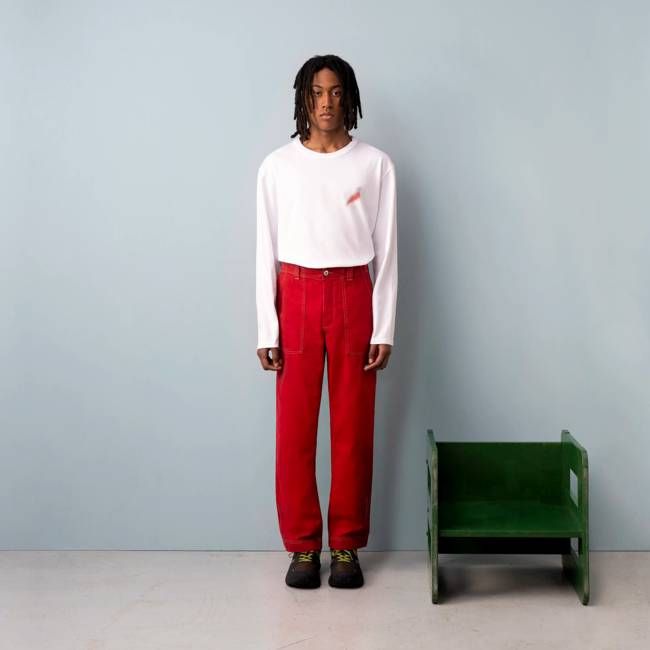 HERRINGBONE UTILITY TROUSERS