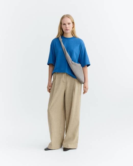 Hemp Lena oversize blue t-shirt