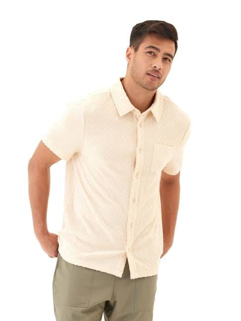 Paxton Jacquard Terry Button-Down Pocket Shirt