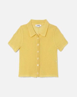 Amelia Cashmere Polo - Dandelion