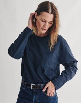 The Structured Slub / The Long Sleeve - Navy / Archive Sale
