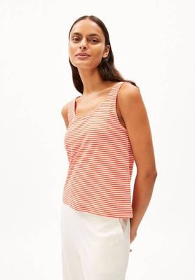 MINAAMI LITA TOP| poppy red-oatmilk