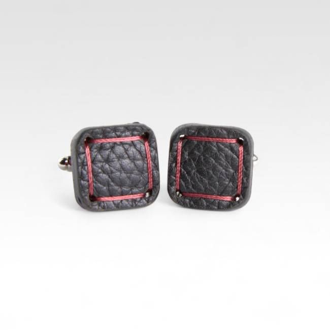 Torpedo Cufflinks | Leather & Fire-hose