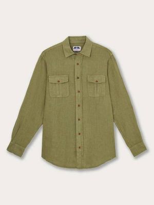 Men's Olive Green Andros Hemp Shirt