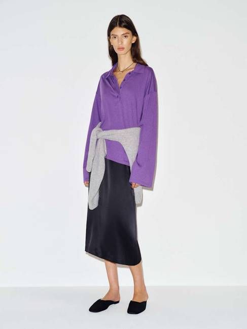 Reformation Mellen Polo Knit Top