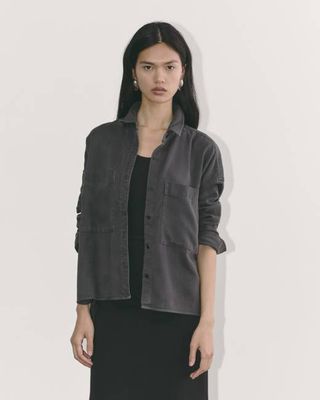 The Boxy Overshirt in Buttersoft | Graphite