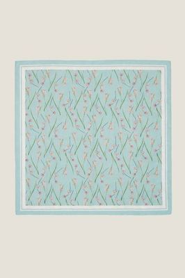 RHS Seidentuch, bedruckt, 70 cm x 70 cm | Salbei/Cremefarben