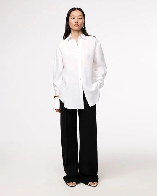 Linen Oversized Men's Shirt | White