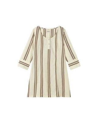 Short striped poplin Maria dress