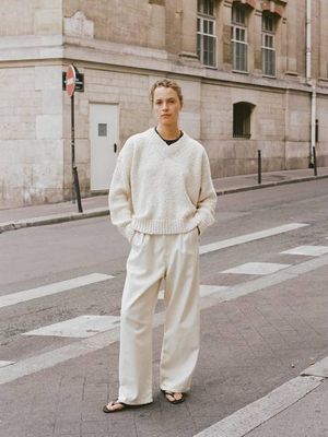 Dylan Sweater, Organic Cotton Bouclé, Ecru