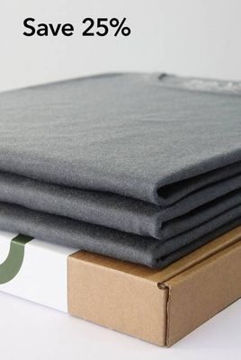 3-Pack Nooboo Luxe Bamboo T-Shirts Crew Neck - Style 3301 BL - 555 g