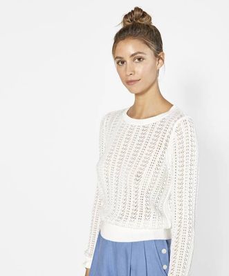 Bardot Pointelle Sweater - Outerworn