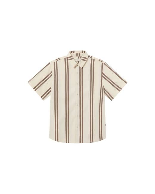 Brown striped poplin Tom shirt