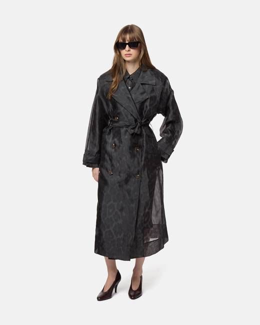 Lana Organza Leopard Trench Coat