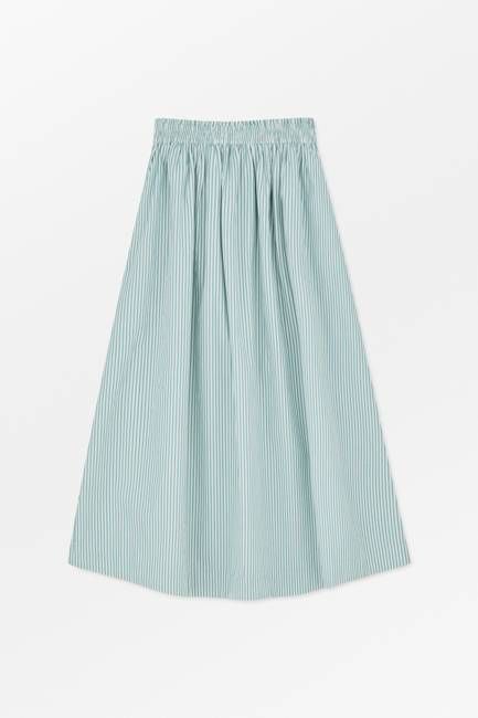 Dagny skirt - White/Aqua stripe