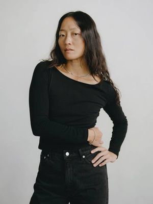 Blake Boatneck, Regen Silk Noil Jersey, Black