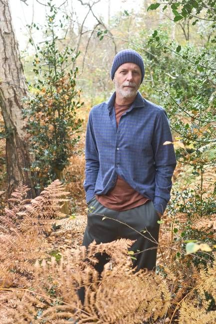 Italian Flannel Navy & Grey Check Cut Away Shirt