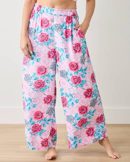 Glinda's Garden - Eco Satin Pant - Popular Pink