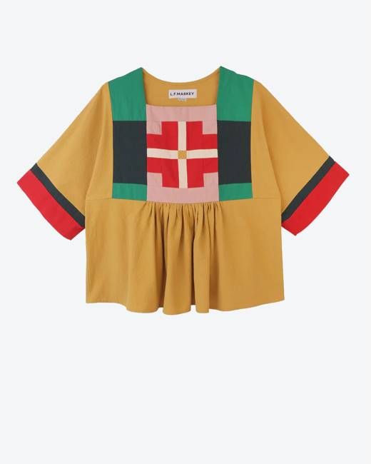 L F Markey Rafe Top Mustard Multi