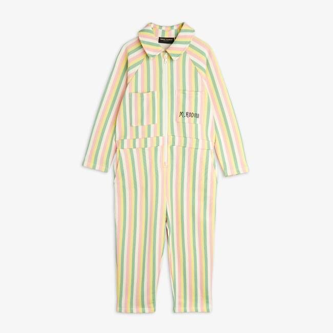 Pastelle stripe sweat jumpsuit