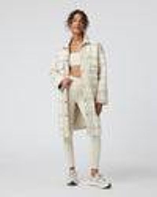 Women's Ballard Coat | Women's Eggshell Plaid Coat | Vuori