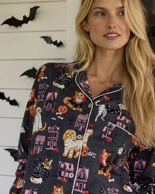 Howloween Night - Long PJ Set - Moon Rock