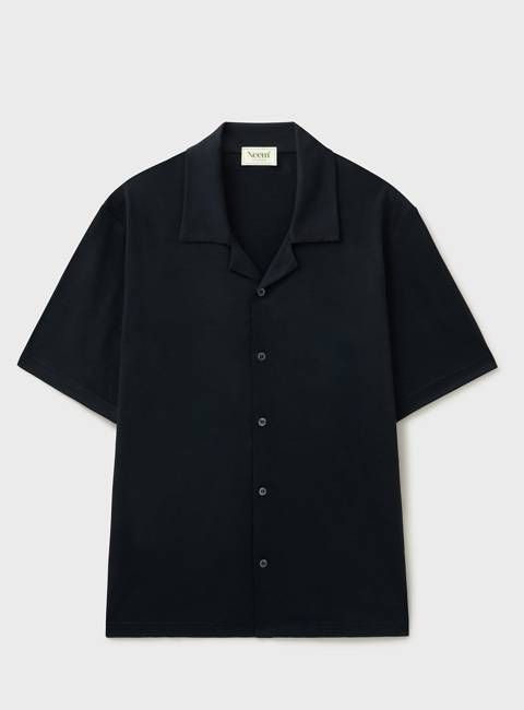 ZQ Merino Wool Jersey Short Sleeve Navy Shirt