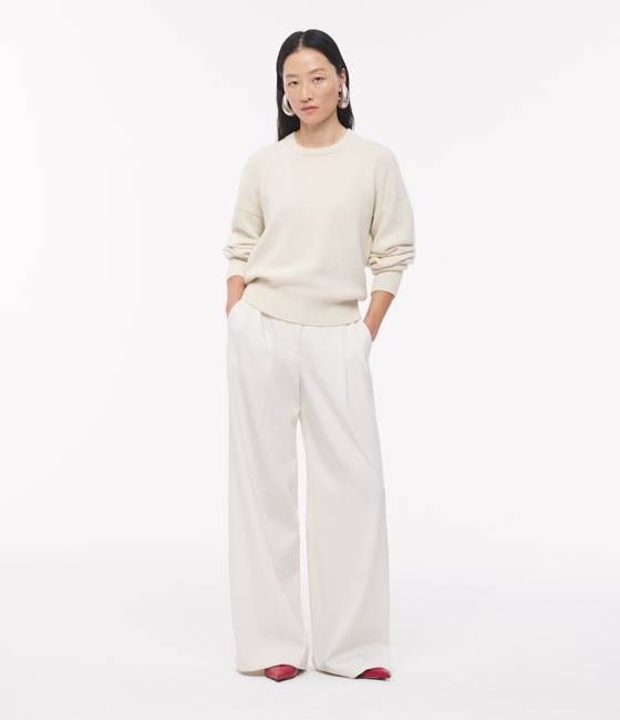 Cashmere Knit Sweatshirt | Ivory