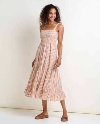 Taj Hemp Tiered Midi Dress