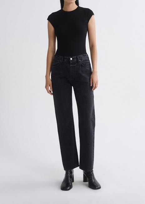 90's Pinch Waist High Rise Straight (Weightless) in Vanta