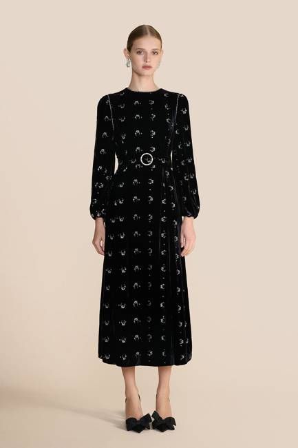 Moira Black Embellished Dress