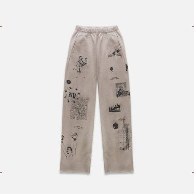 NY Sketch Oat Marl Sweat Pant