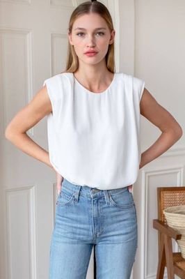 Sleeveless Blouse - White