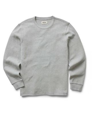 The Organic Cotton Crew in Heather Grey Waffle