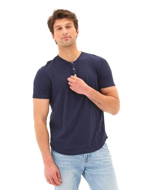 Heath Slub Jersey Short Sleeve Henley